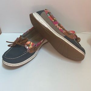 Womens Sperry Angelfish navy flamingo